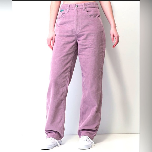 Empyre Woman’s Tori Pants Size 7 Pink Corduroy Relaxed Fit Skate Baggy Comfy Y2K - Picture 1 of 13